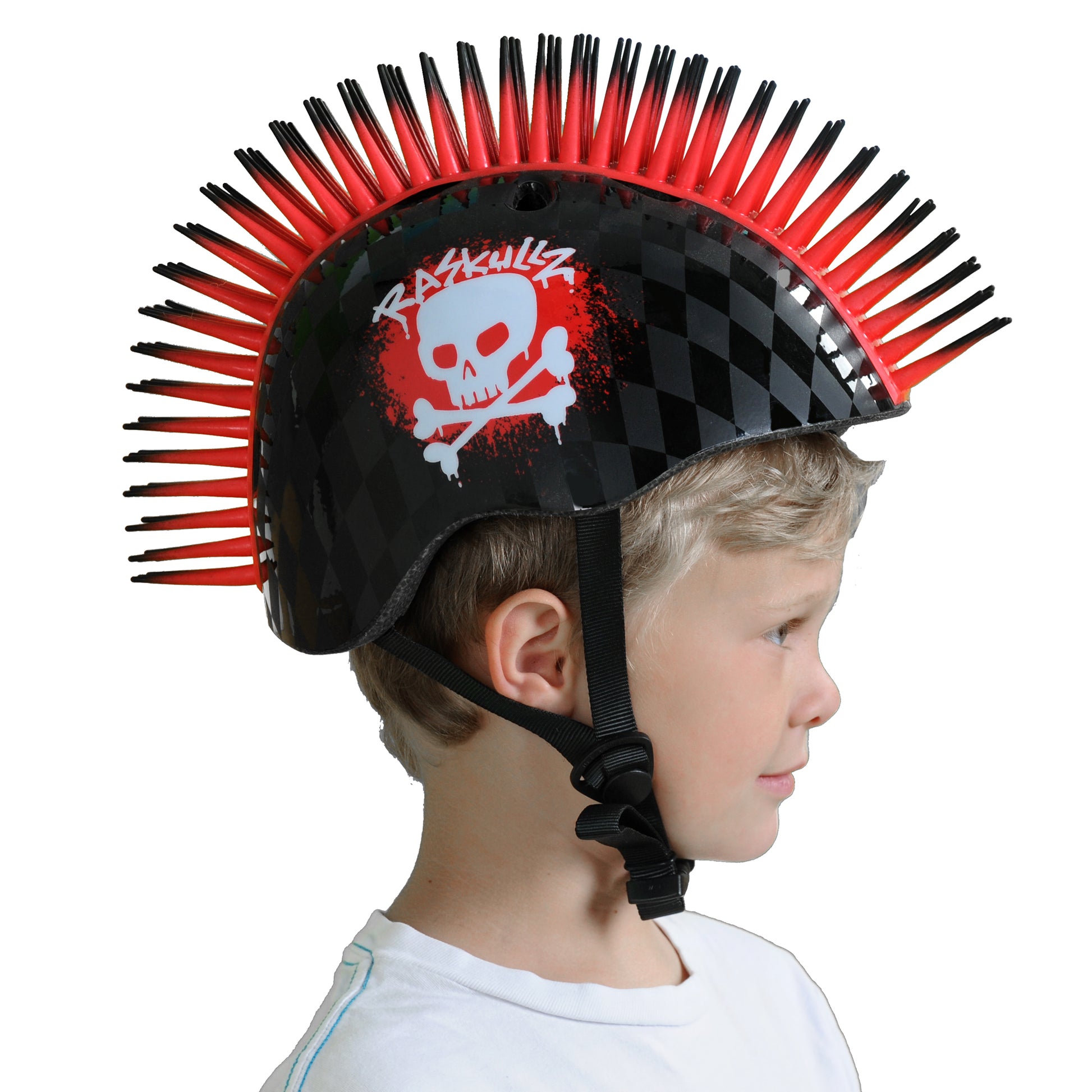 C-PREME RASKULLZ FS CHILD HELMET UNISIZE 50-54cm SKULL HAWK RED
