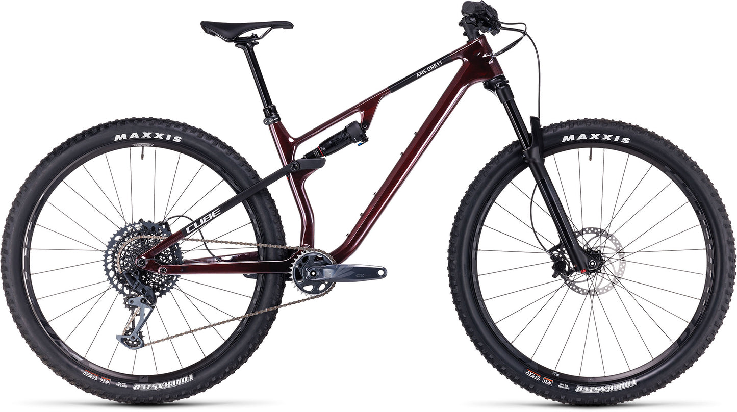 CUBE AMS ONE11 C:68X PRO 29 FS MTB BIKE - LIQUIDRED 'N' CARBON