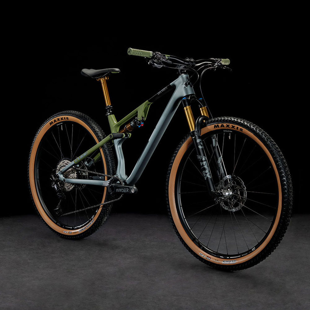 CUBE AMS ONE11 C:68X TM 29 FS MTB BIKE 2023 FLASHGREY 'N' OLIVE