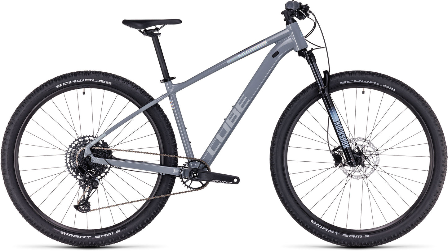 CUBE ACCESS WS SLX WOMEN'S HARDTAIL MTB BIKE 2023 - GREY 'N' SILVER