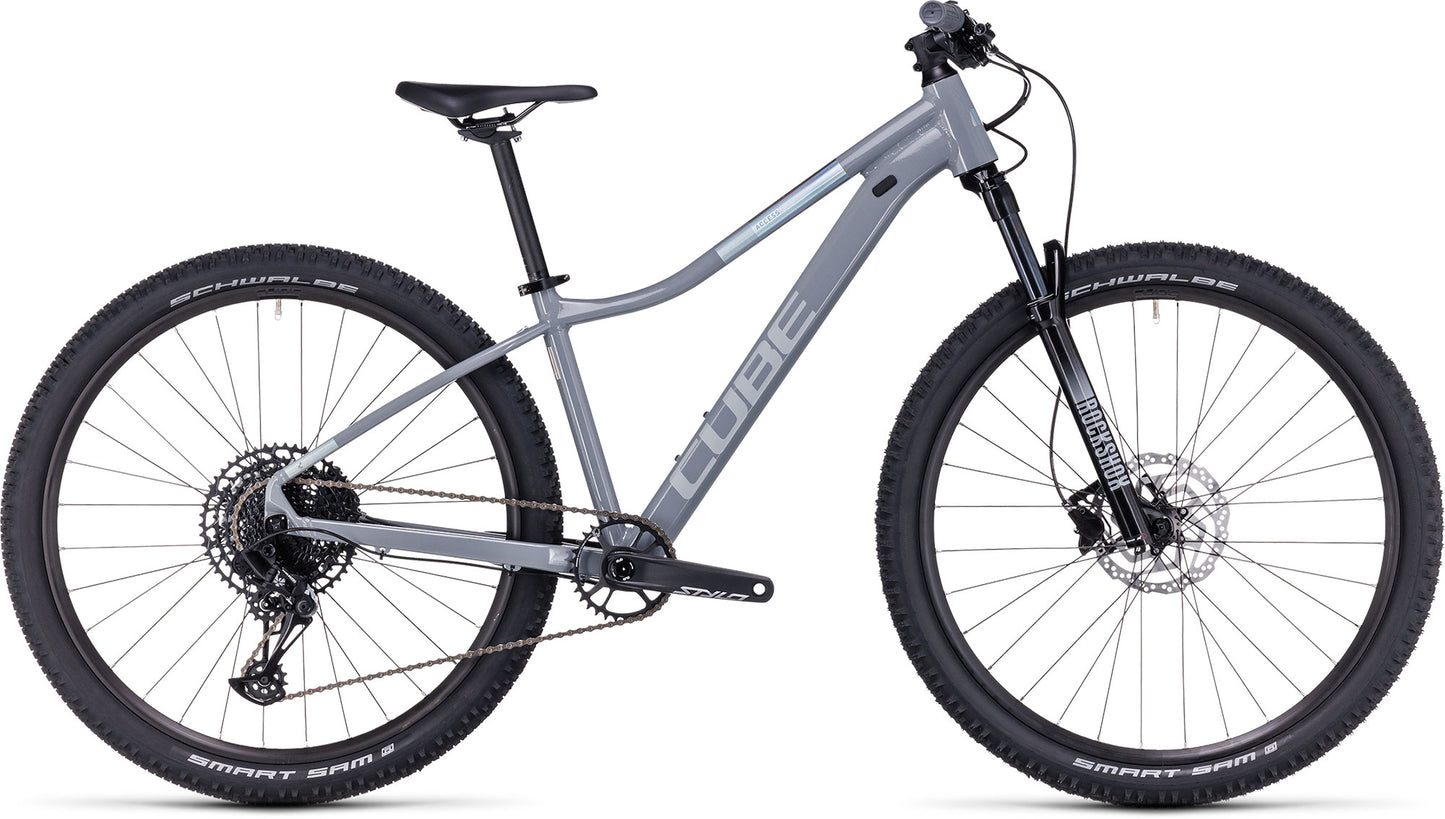 CUBE ACCESS WS SLX WOMEN'S HARDTAIL MTB BIKE 2023 - GREY 'N' SILVER