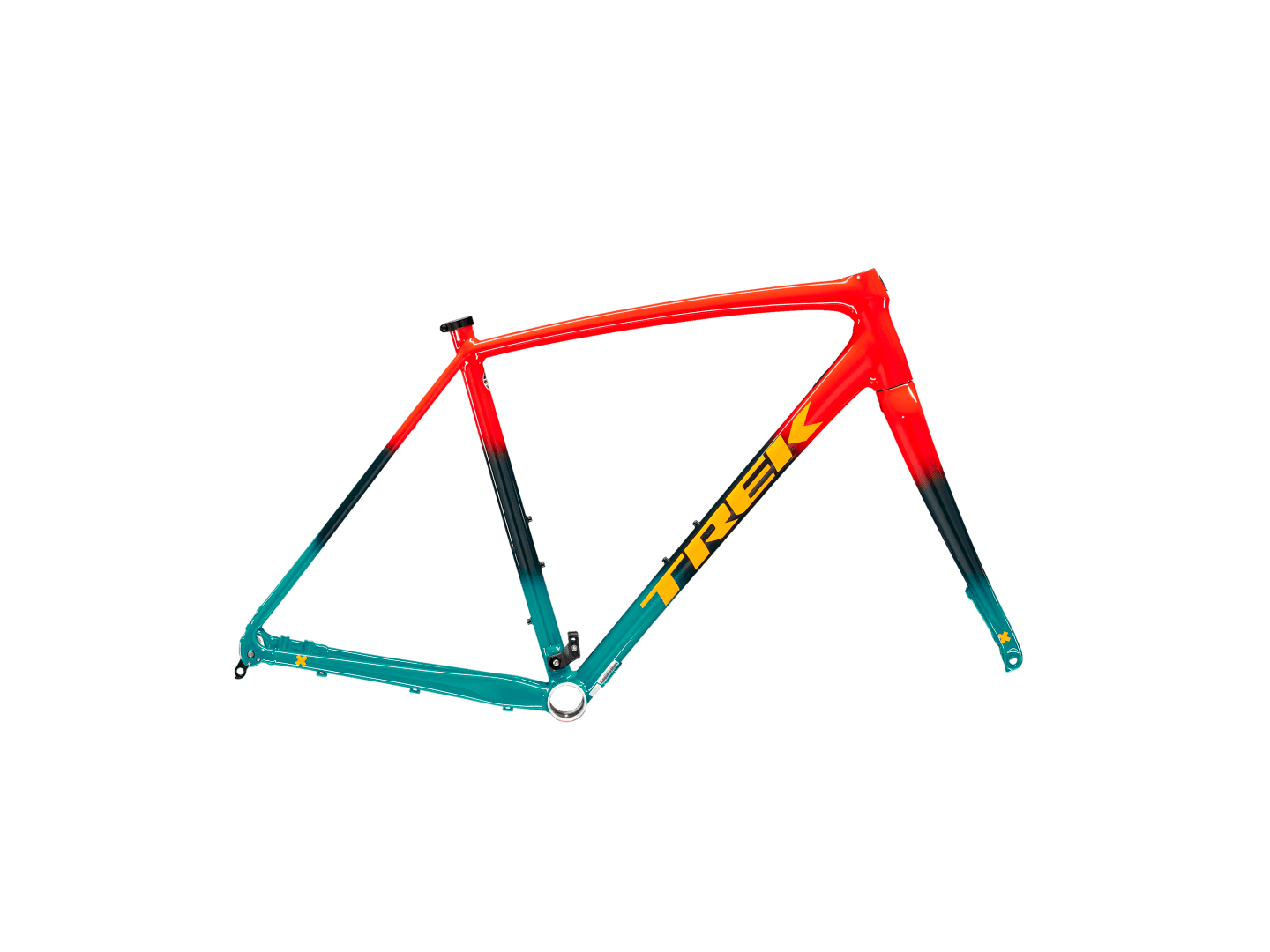 TREK CROCKETT DISC CYCLOCROSS FRAMESET 2024 RADIACTIVE RED TO NAVY TO TEAL FADE