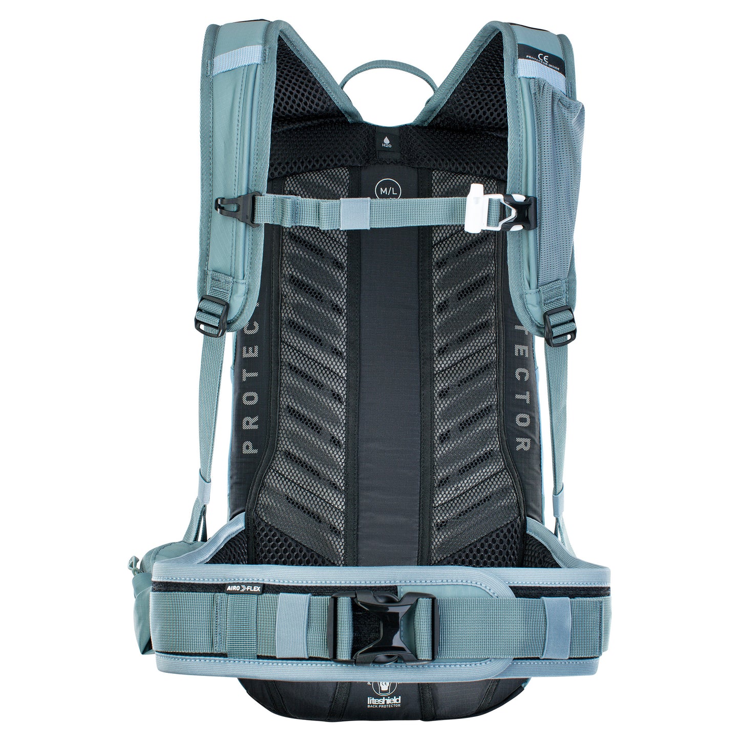 EVOC FR LITE RACE 10L PROTECTOR BACKPACK STEEL/COPEN BLUE