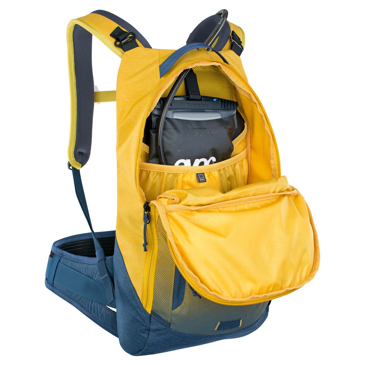EVOC TRAIL PRO PROTECTOR BACKPACK 10L CURRY/DENIM