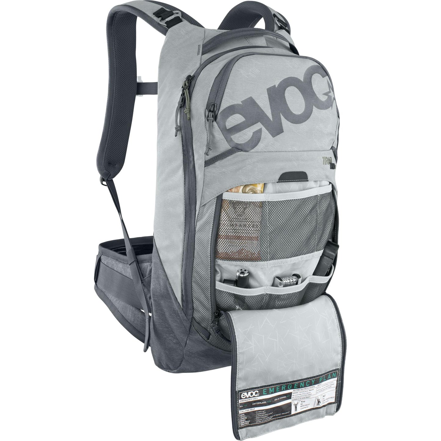 EVOC TRAIL PRO PROTECTOR BACKPACK 10L STONE/CARBON GREY