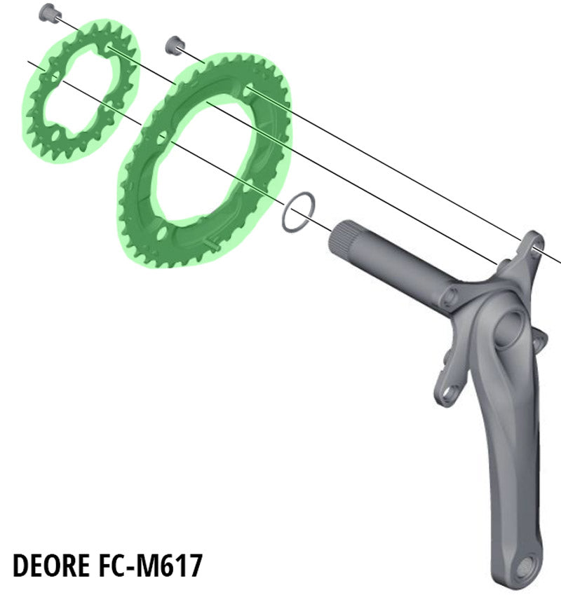 SHIMANO SLX/DEORE CHAINRING FC-M660/617