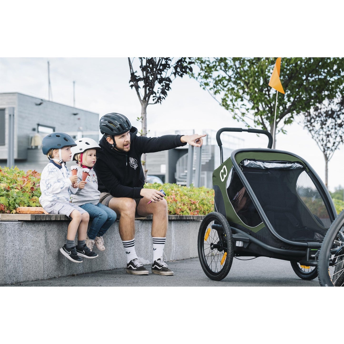 HAMAX OUTBACK TWIN CHILD BIKE TRAILER