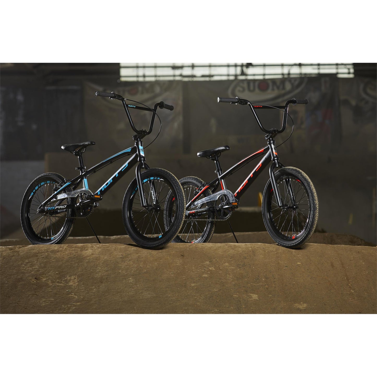 HUFFY HX PRO 20" ALUMINIUM BMX RACE BIKE BLACK & BLUE