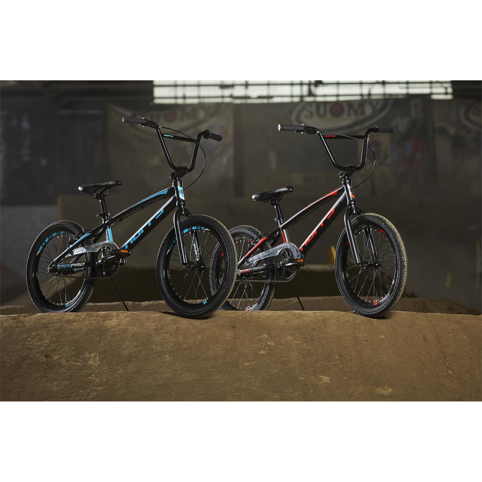 HUFFY HX PRO 20" ALUMINIUM BMX RACE BIKE BLACK & BLUE