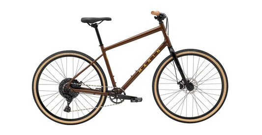 MARIN KENTFIELD 2 HYBRID BIKE 2025 GLOSS BROWN/BLACK/YELLOW