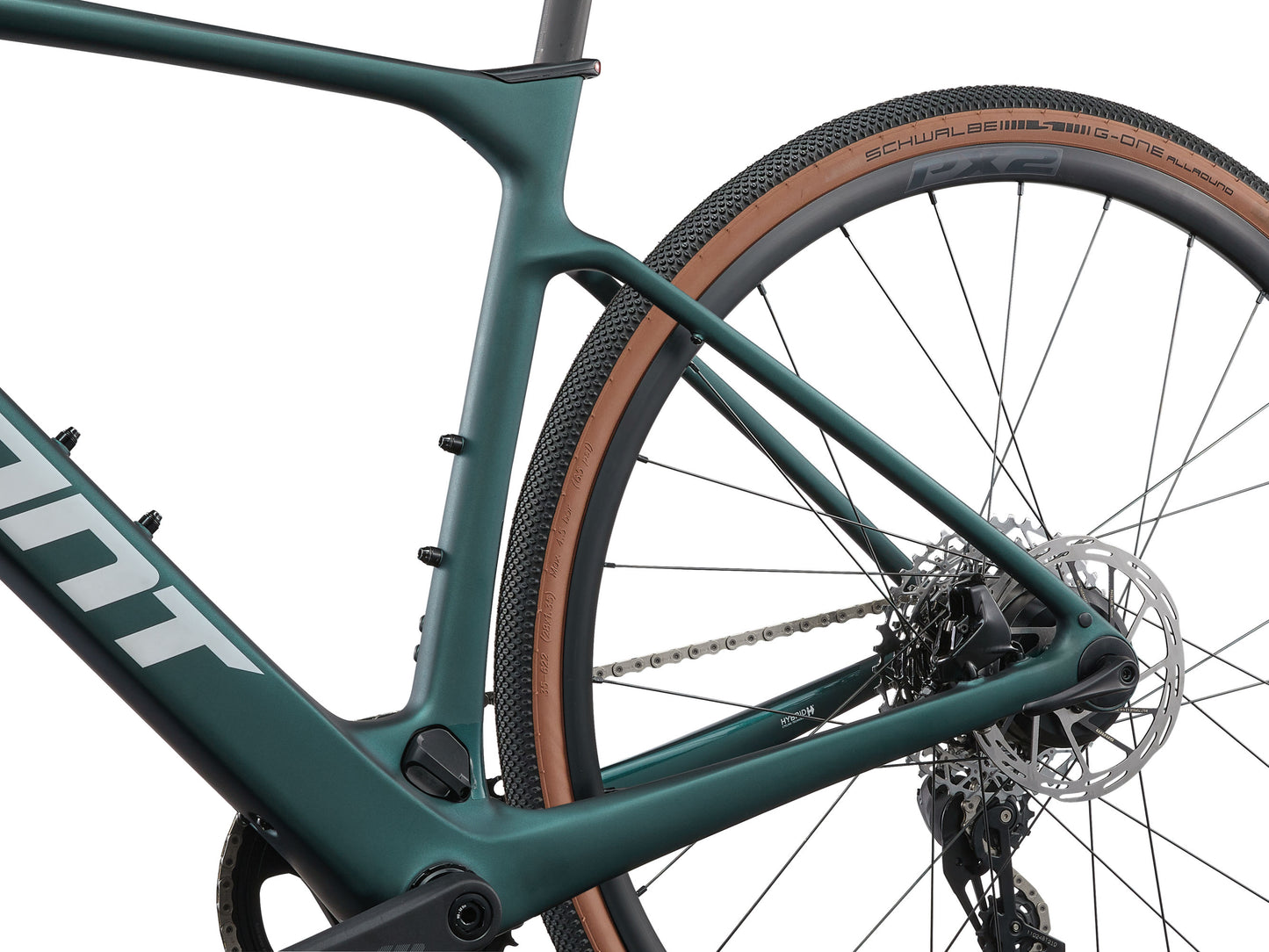 GIANT DEFY ADVANCED E+ ELITE AR ROAD eBIKE 2025 MATTE KELP FOREST/BLACK