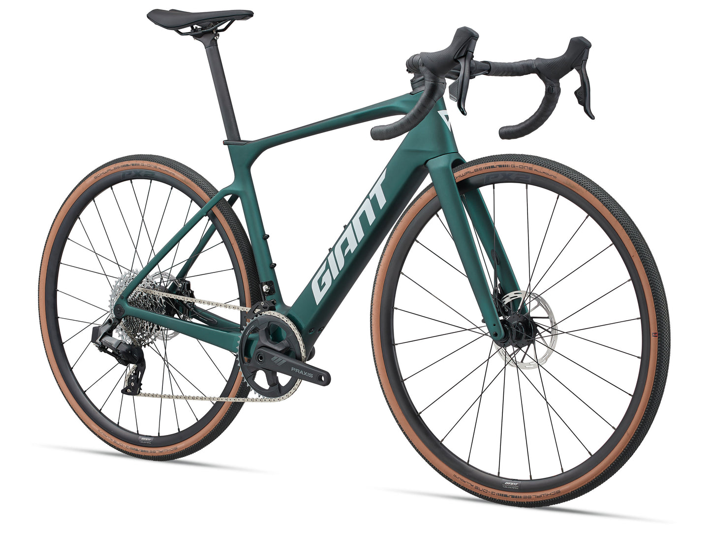 GIANT DEFY ADVANCED E+ ELITE AR ROAD eBIKE 2025 MATTE KELP FOREST/BLACK
