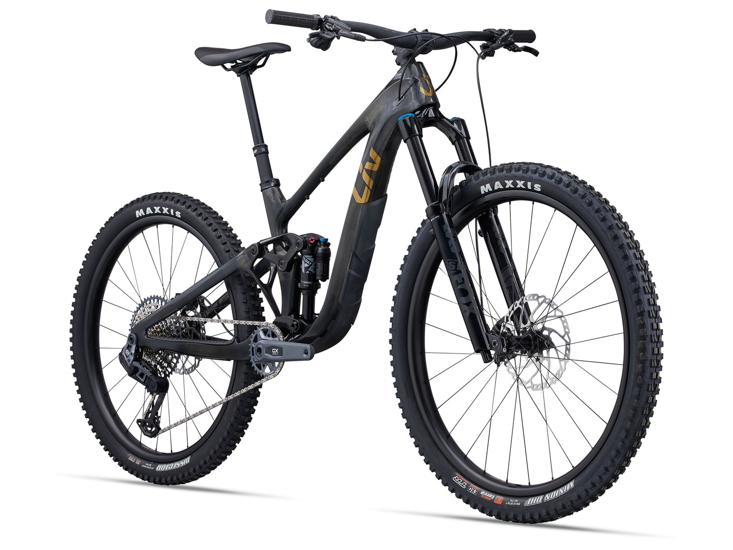 GIANT LIV INTRIGUE X ADVANCED 1 FULL SUSPENSION MTB BIKE 2024 GLOSS RAW CARBON/CHROME