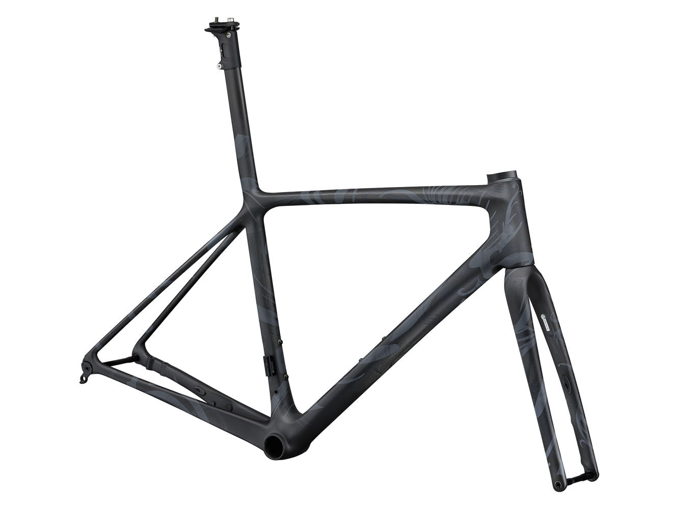 GIANT TCR ADVANCED SL DISC FRAMESET 2024 - MATTE RAW CARBON INCISED BLACK