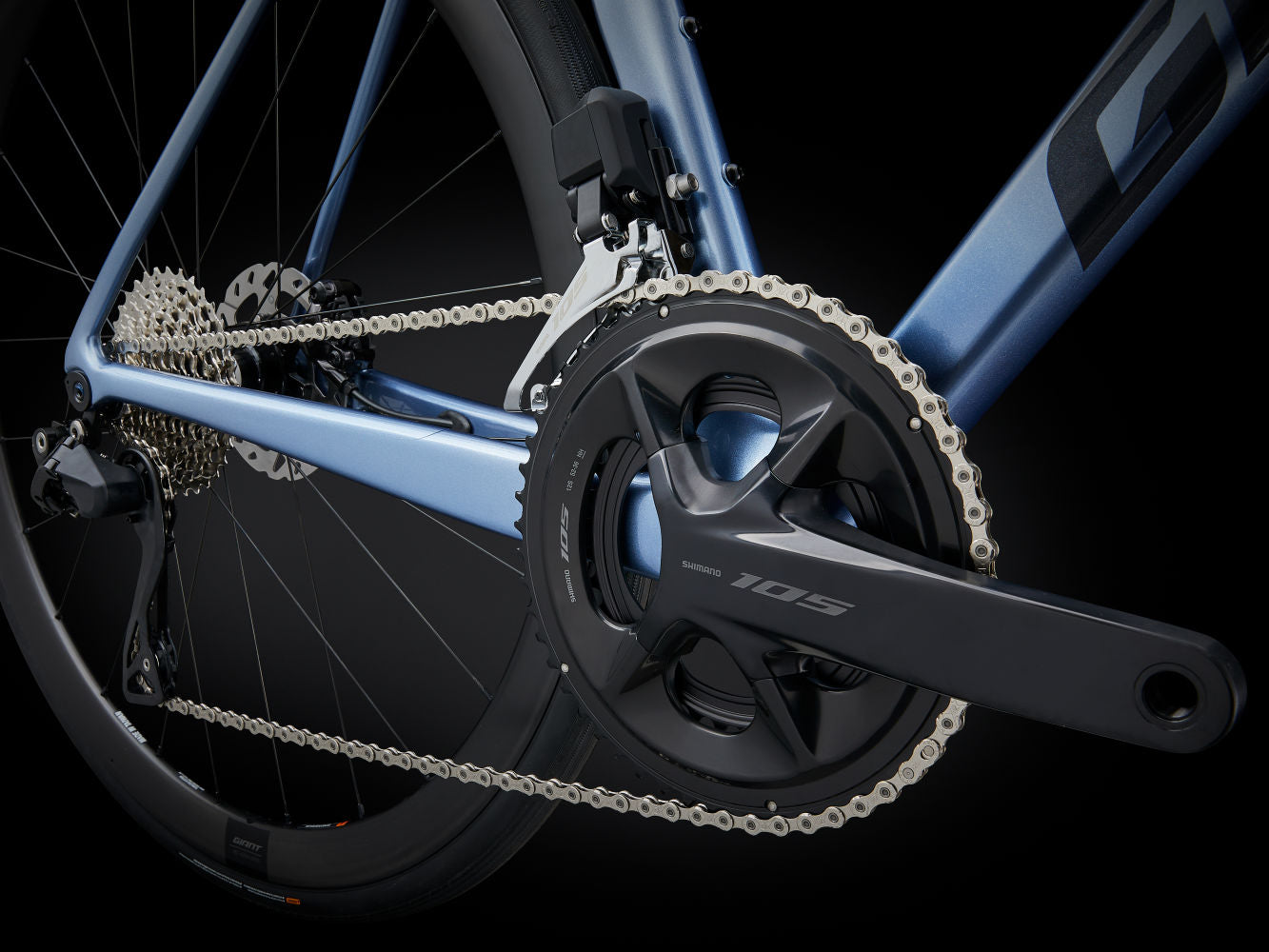 GIANT TCR ADVANCED 0 Di2 ROAD BIKE 2025 GLOSS FROST SILVER/COLD IRON