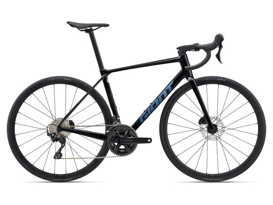 GIANT TCR ADVANCED 2 ROAD BIKE 2025 - GLOSS CARBON/ELECTRON BLUE