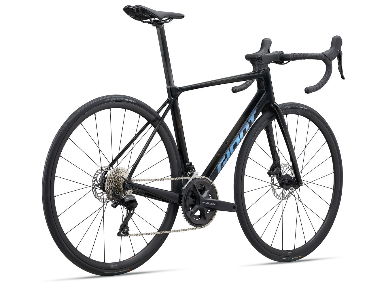 GIANT TCR ADVANCED 2 ROAD BIKE 2025 GLOSS CARBON/ELECTRON BLUE
