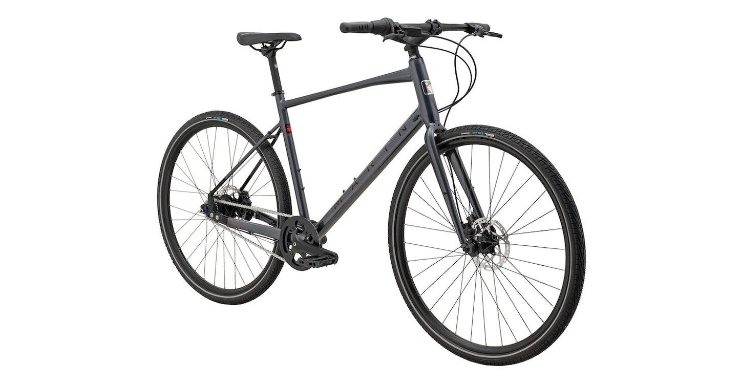 MARIN PRESIDIO 2 HYBRID BIKE 2025 GLOSS CHARCOAL