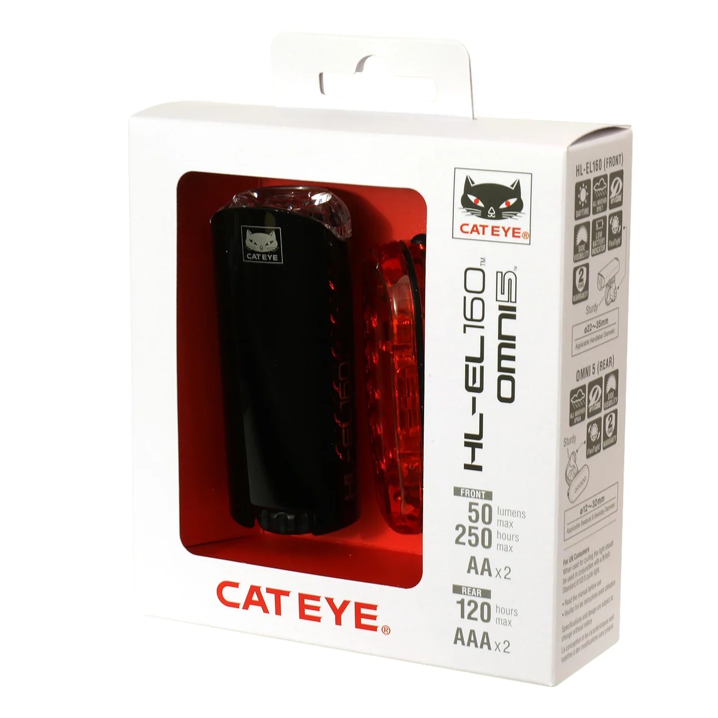 CATEYE EL-160 / OMNI 5 BIKE LIGHT SET