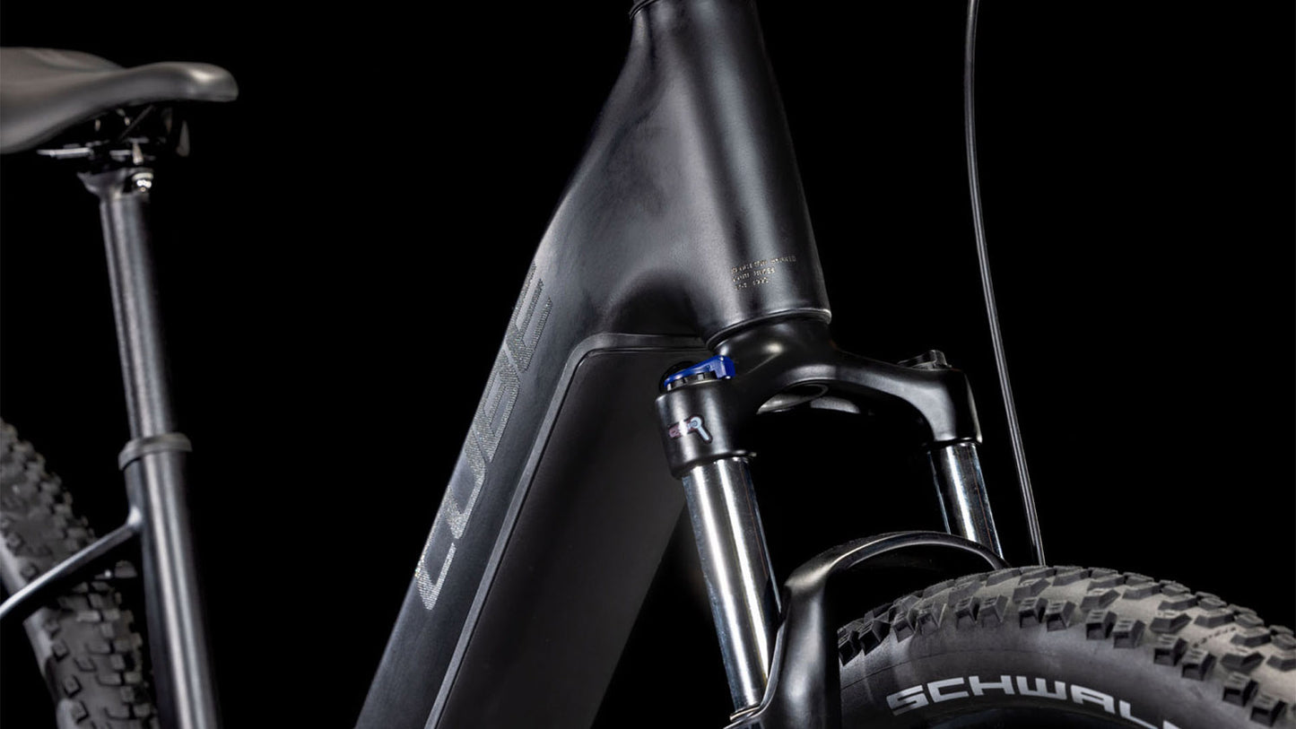 CUBE REACTION HYBRID ONE 600 EASY ENTRY eMTB BIKE 2025 BLACKLINE