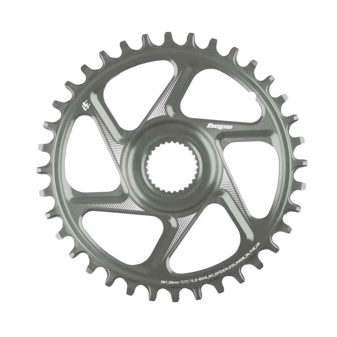 HOPE R22 E-BIKE CHAINRING DIRECT MOUNT BOSCH GEN4 SMOKE