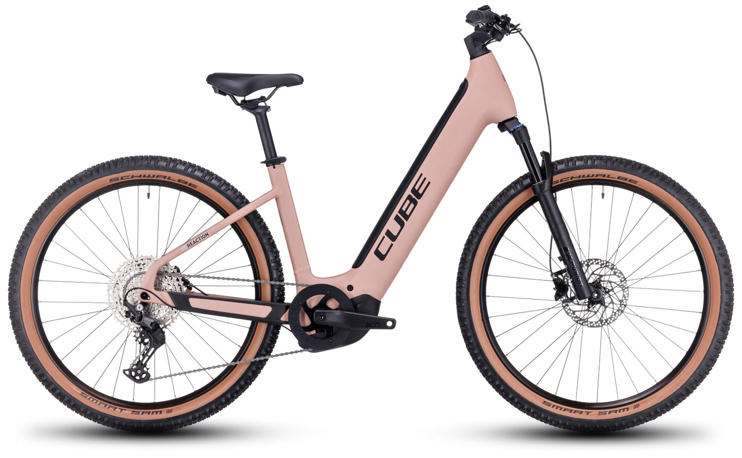 CUBE REACTION HYBRID PRO 625 EASY ENTRY E-BIKE 2023 - BLUSHROSE'N'SILVER