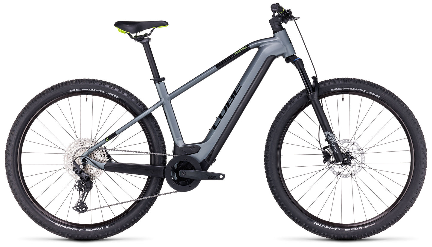 CUBE REACTION HYBRID PRO 750 E-MTB BIKE 2023 - FLASHGREY´N´GREEN