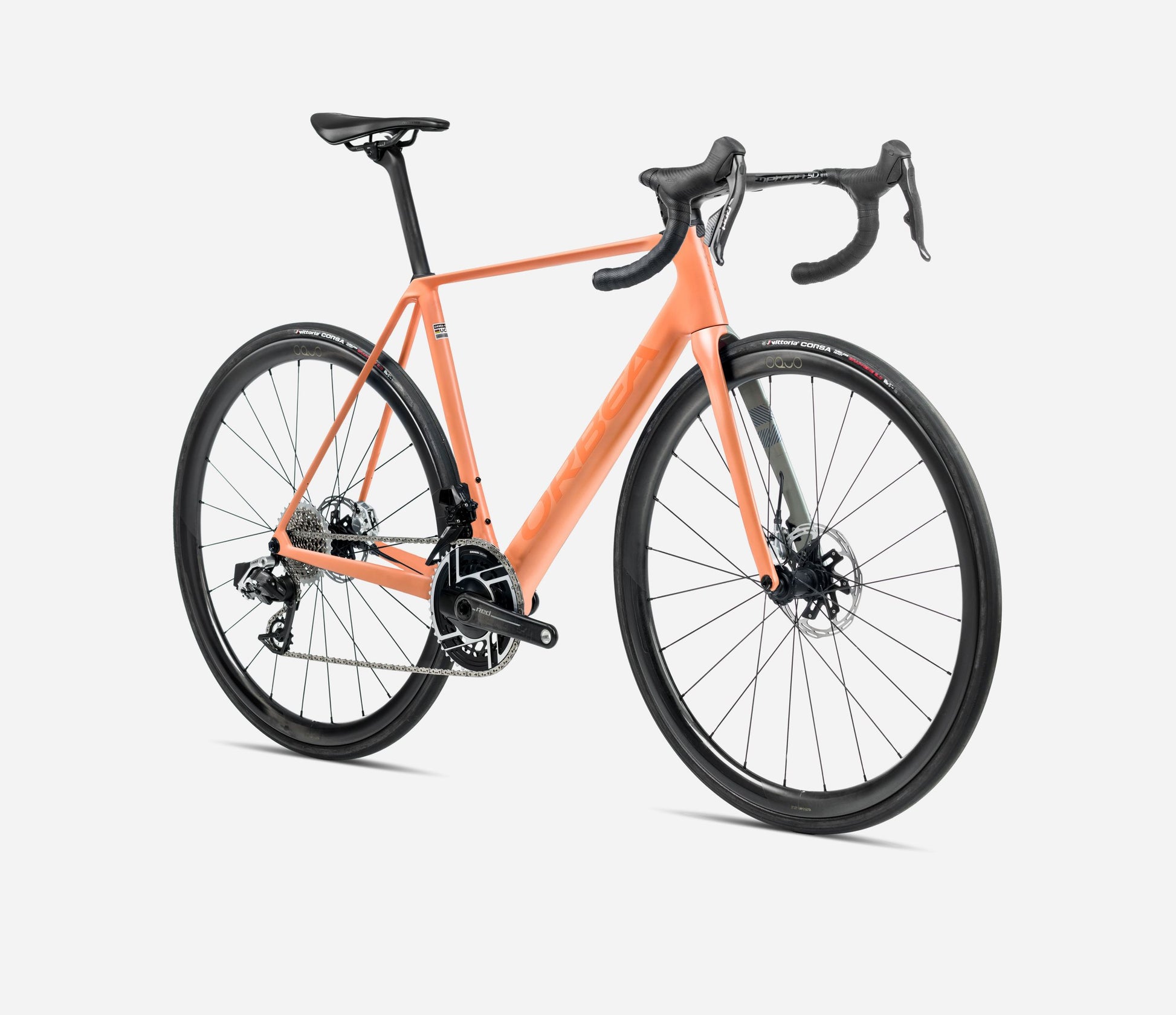 ORBEA ORCA M21e LTD PWR ROAD BIKE 2025 ORANGE CLOUD (MATT)-STONE BLUE (MATT-GLOSS)