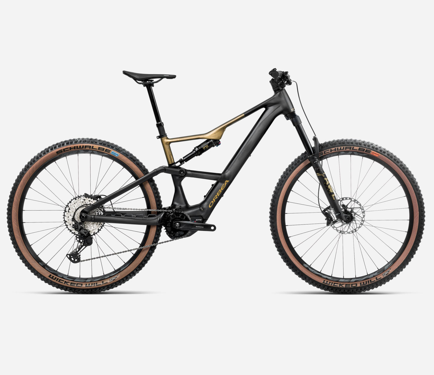 ORBEA RISE SL H20 FULL SUSPENSION eMTB BIKE 2025 DIAMOND BLACK-SPLASH OLIVE GREEN (MATT)