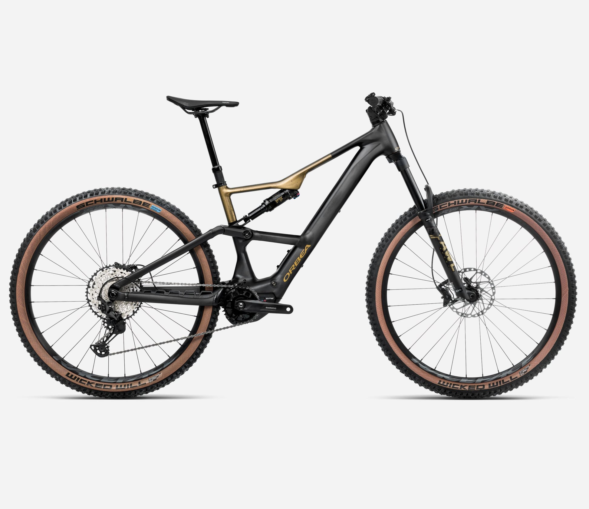 ORBEA RISE SL H20 FULL SUSPENSION eMTB BIKE 2025 DIAMOND BLACK-SPLASH OLIVE GREEN (MATT)