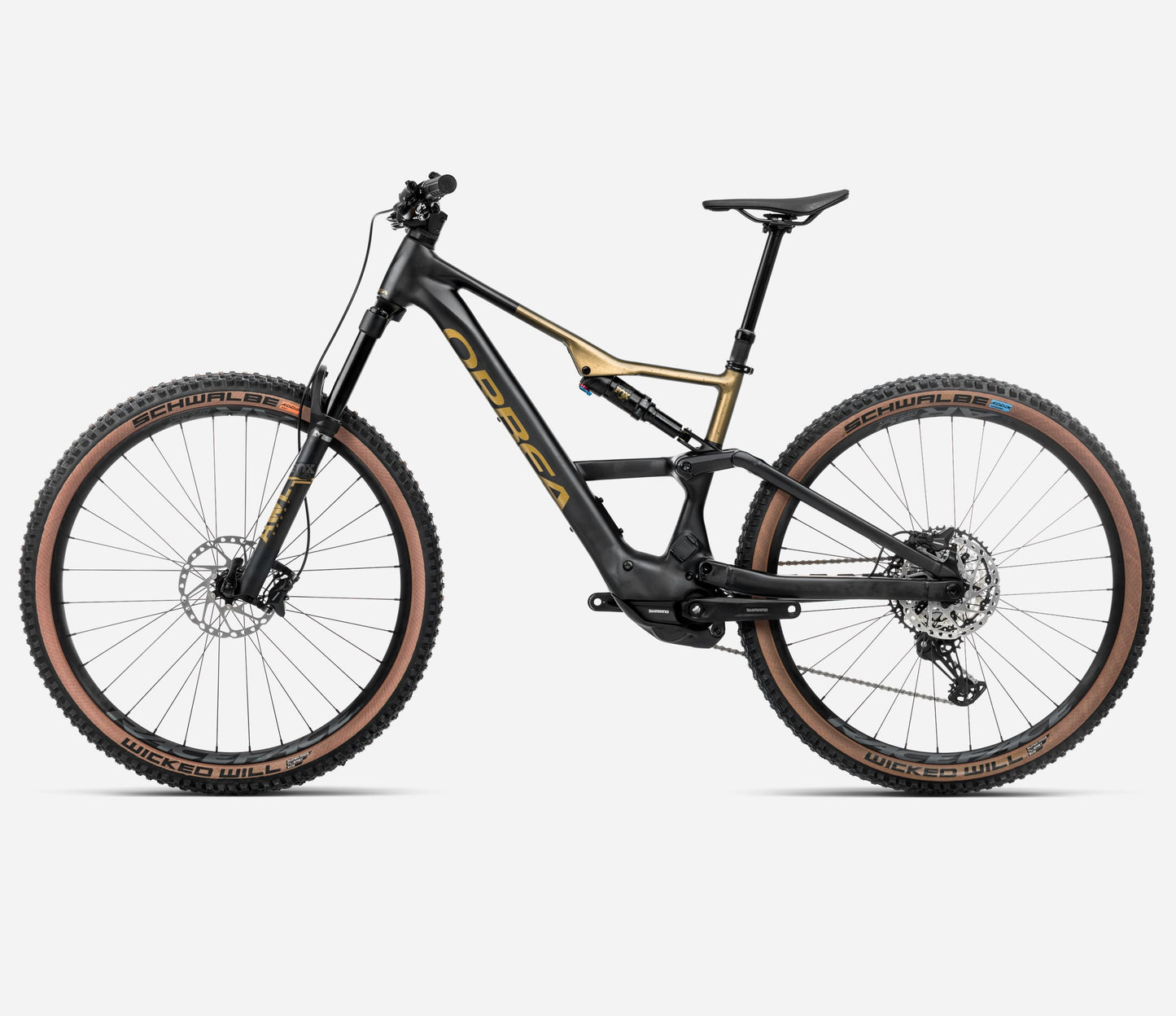 ORBEA RISE SL H20 FULL SUSPENSION eMTB BIKE 2025 DIAMOND BLACK-SPLASH OLIVE GREEN (MATT)