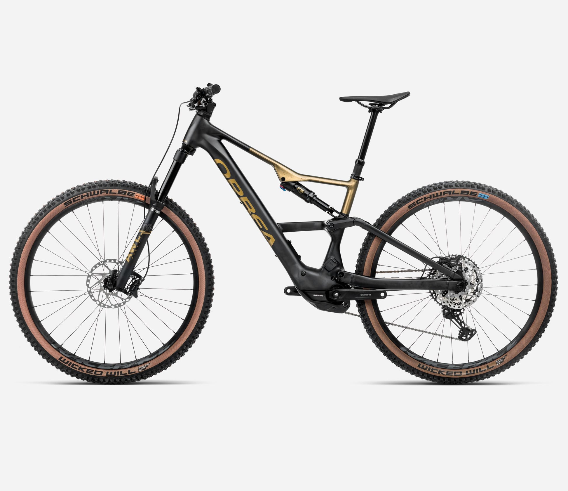 ORBEA RISE SL H20 FULL SUSPENSION eMTB BIKE 2025 DIAMOND BLACK-SPLASH OLIVE GREEN (MATT)