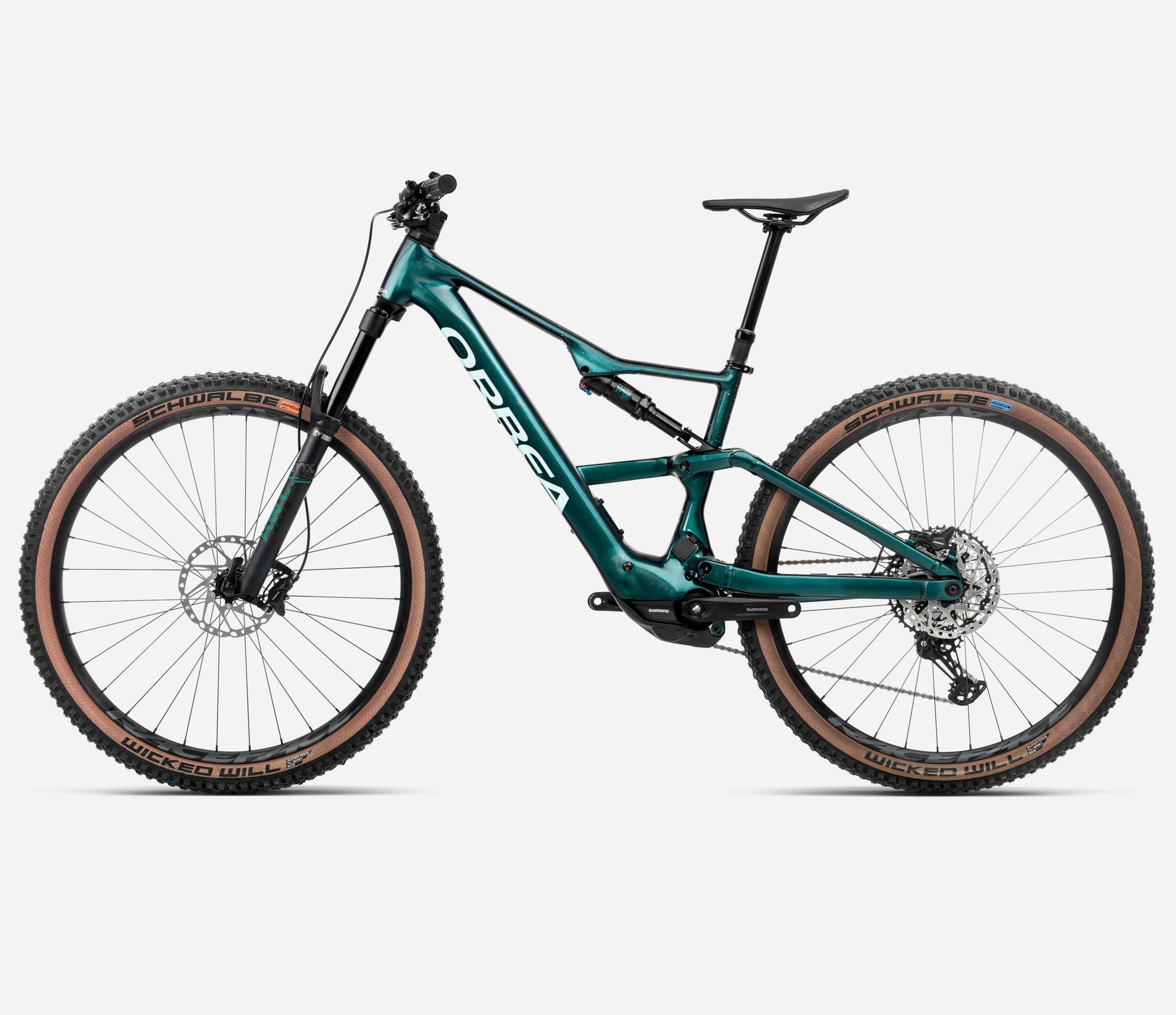 ORBEA RISE SL H20 FULL SUSPENSION eMTB BIKE 2025 ESCAPE GREEN-SPLASH ICE GREEN )GLOSS)