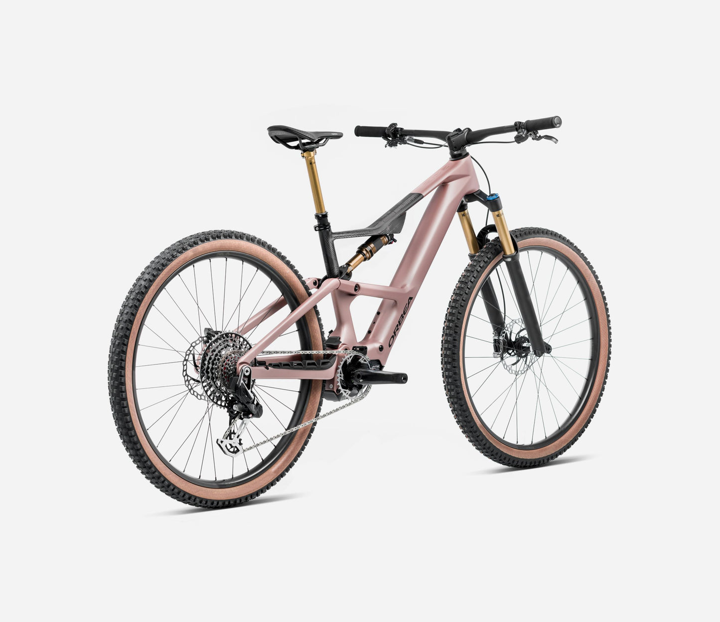 ORBEA RISE SL M-LTD 420Wh FULL SUSPENSION eMTB BIKE 2025 DESERT ROSE - CARBON RAW (MATT)