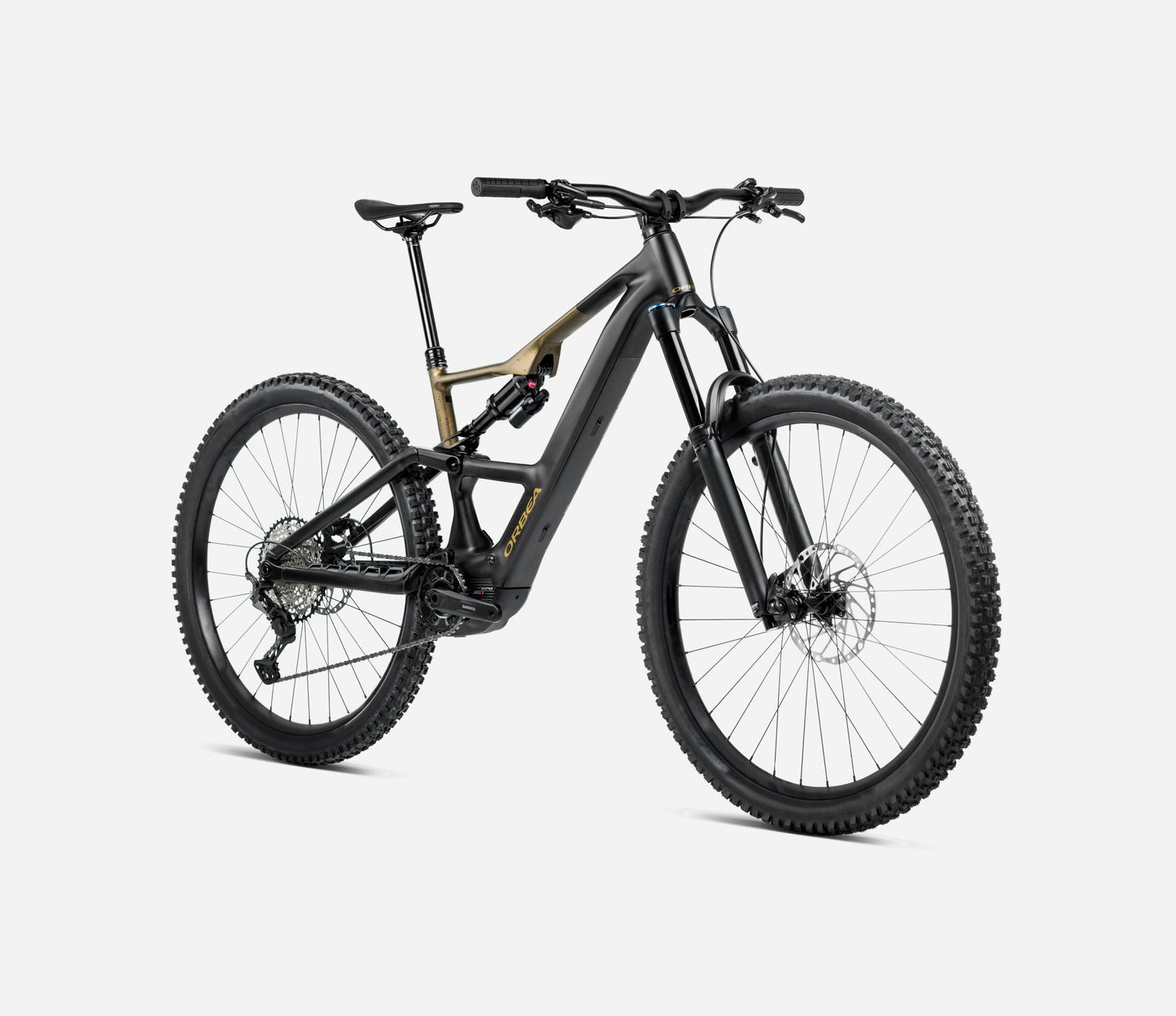 ORBEA RISE SL H20 FULL SUSPENSION eMTB BIKE 2025 DIAMOND BLACK-SPLASH OLIVE GREEN (MATT)