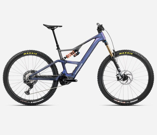 ORBEA RISE LT M-TEAM 630Wh FULL SUSPENSION eMTB BIKE 2025 TANZANITE CARBON VIEW - CARBON RAW (MATT)