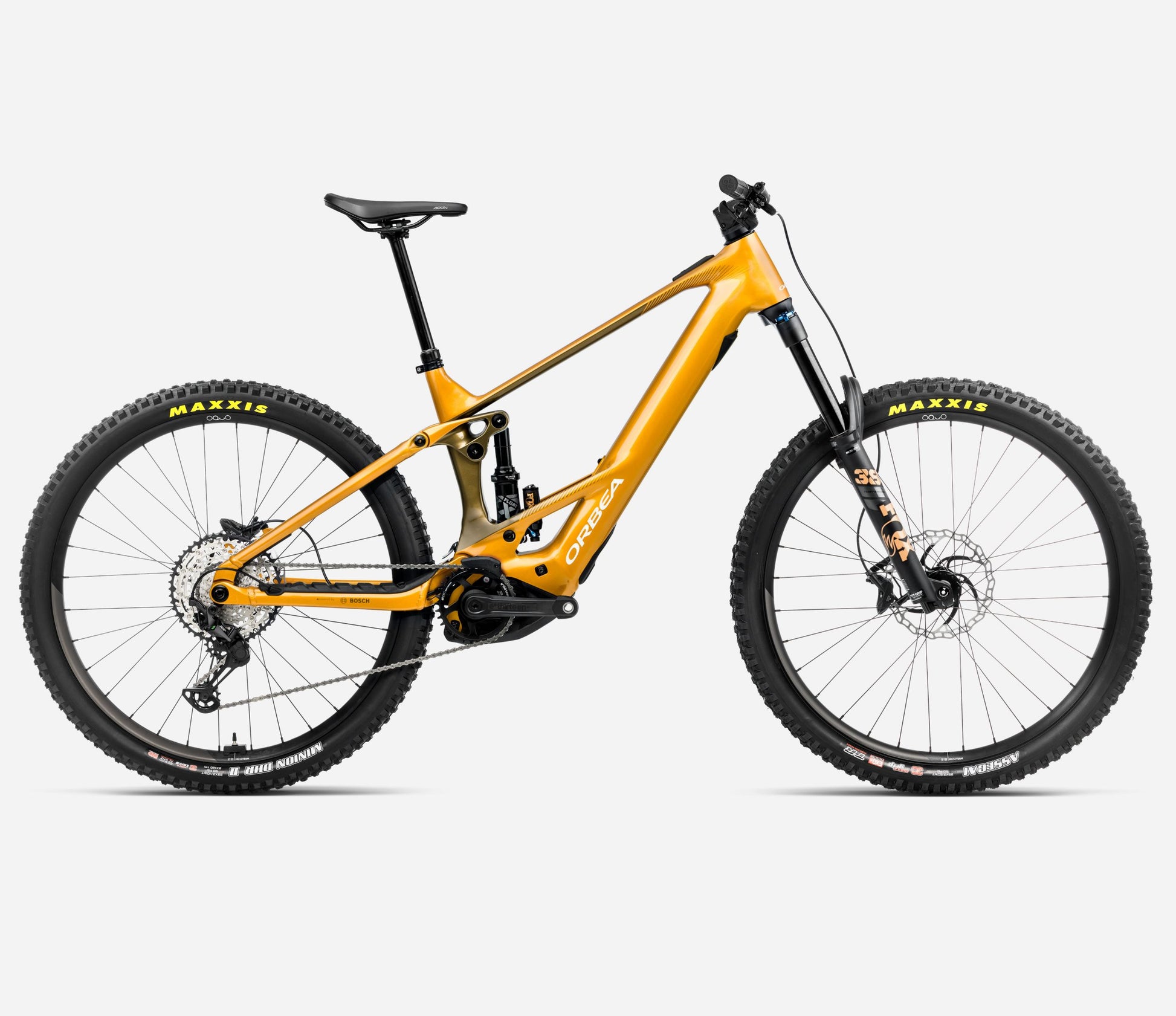 ORBEA WILD H20 FULL SUSPENSION eMTB BIKE 2025 BUMBLEBEE YELLOW-METALLIC OLIVE GREEN (GLOSS)