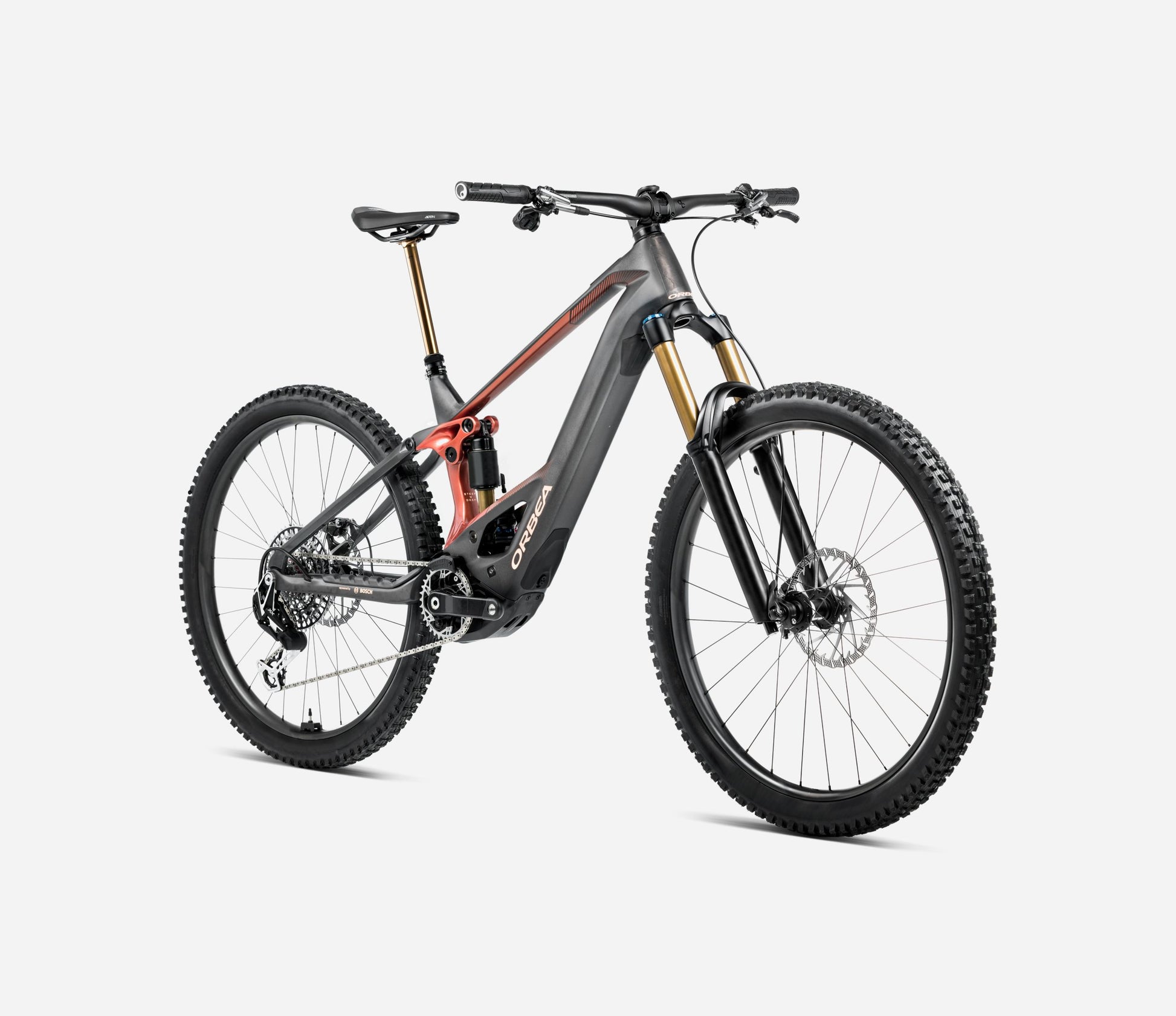 ORBEA WILD M-LTD FULL SUSPENSION eMTB BIKE 2025 DIAMOND CARBON VIEW (MATT) - MARS RED GLOSS