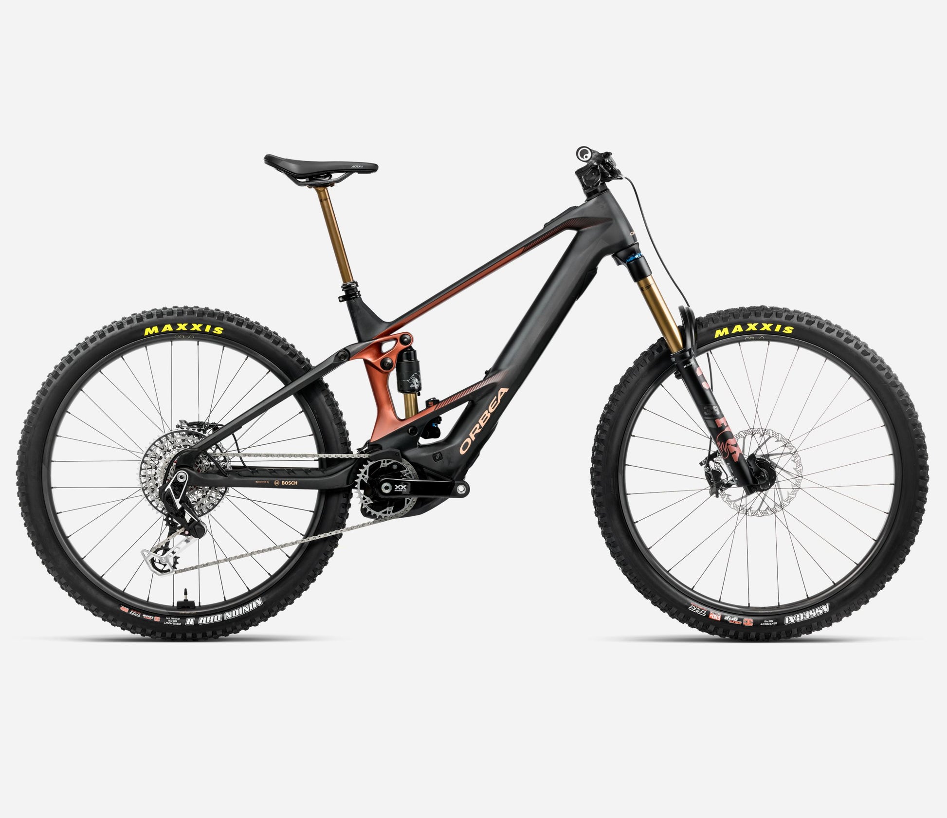 ORBEA WILD M20 FULL SUSPENSION eMTB BIKE 2025 DIAMOND CARBON VIEW (MATT) - MARS RED (GLOSS)