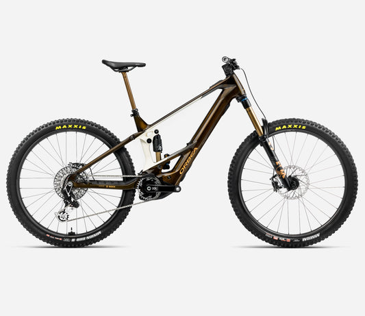 ORBEA WILD M20 FULL SUSPENSION eMTB BIKE 2025 CARAMEL CARBON VIEW (GLOSS) - CREAM WHITE (MATT)