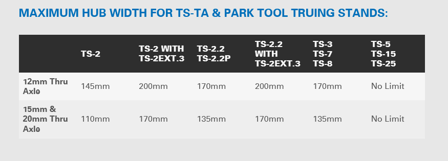 PARK TOOL TS-TA THRU AXLE ADAPTER