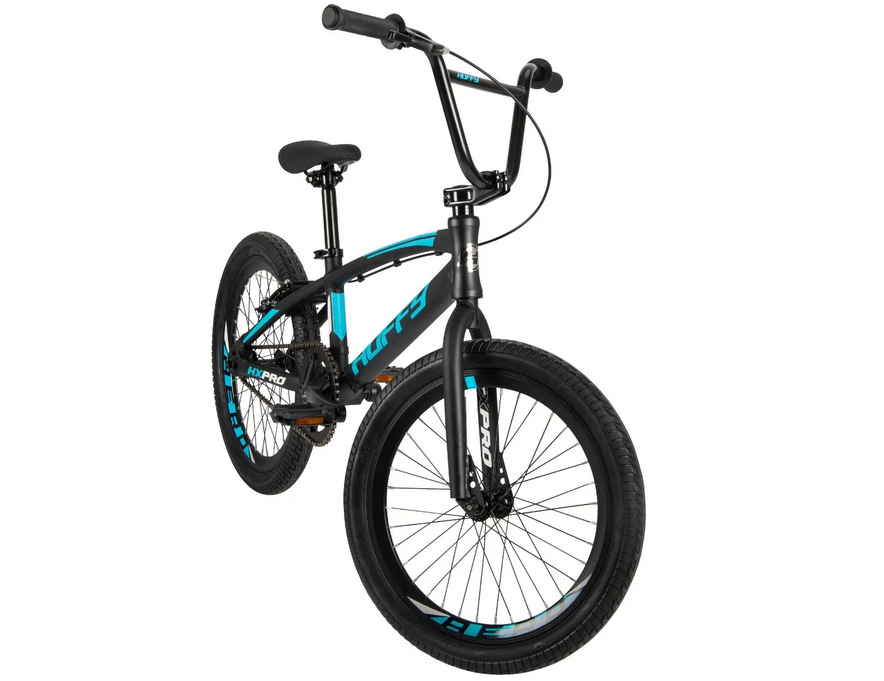HUFFY HX PRO 20" ALUMINIUM BMX RACE BIKE BLACK & BLUE