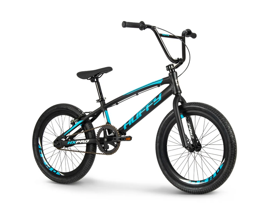 HUFFY HX PRO 20" ALUMINIUM BMX RACE BIKE BLACK & BLUE