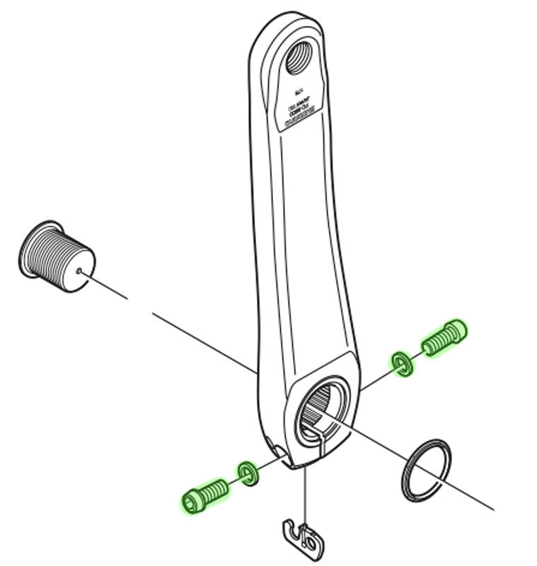 SHIMANO 105/XT BOLT M6x21 WITH WASHER FOR CRANK ARM