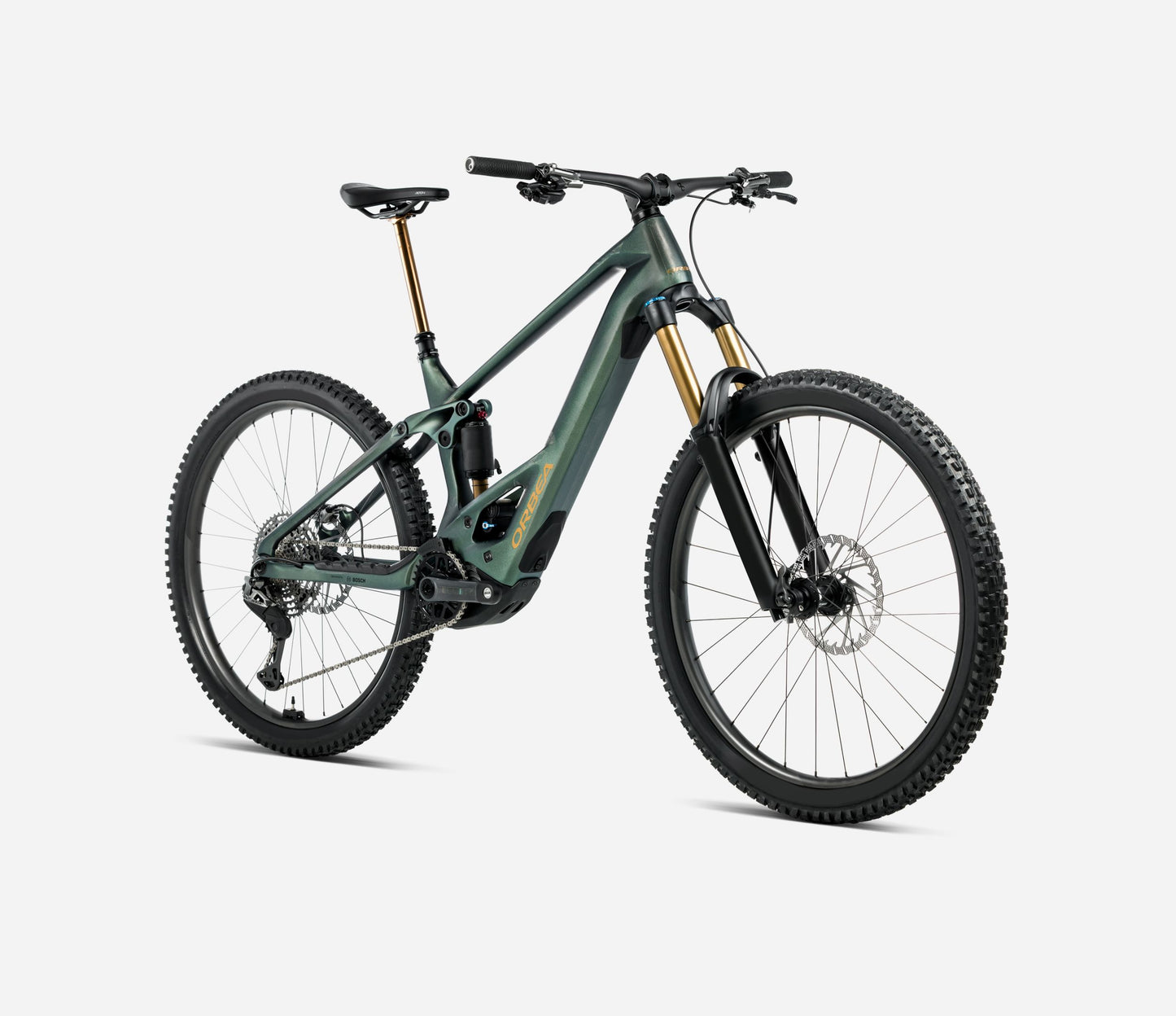 ORBEA WILD M20 FULL SUSPENSION eMTB BIKE 2026 SEAWEED CARBON VIEW MATT