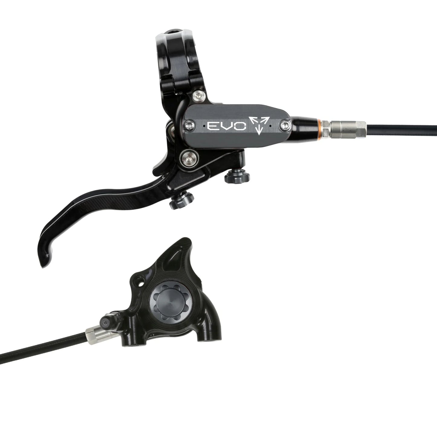 HOPE TECH 4 EVO X2 FLAT MOUNT BRAKES BRAIDERD HOSE