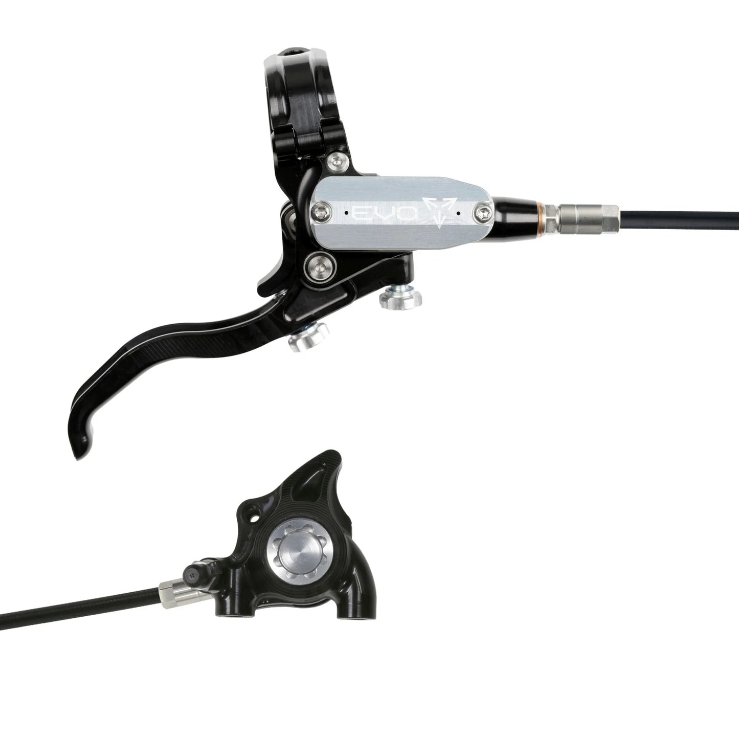 HOPE TECH 4 EVO X2 FLAT MOUNT BRAKES BRAIDERD HOSE