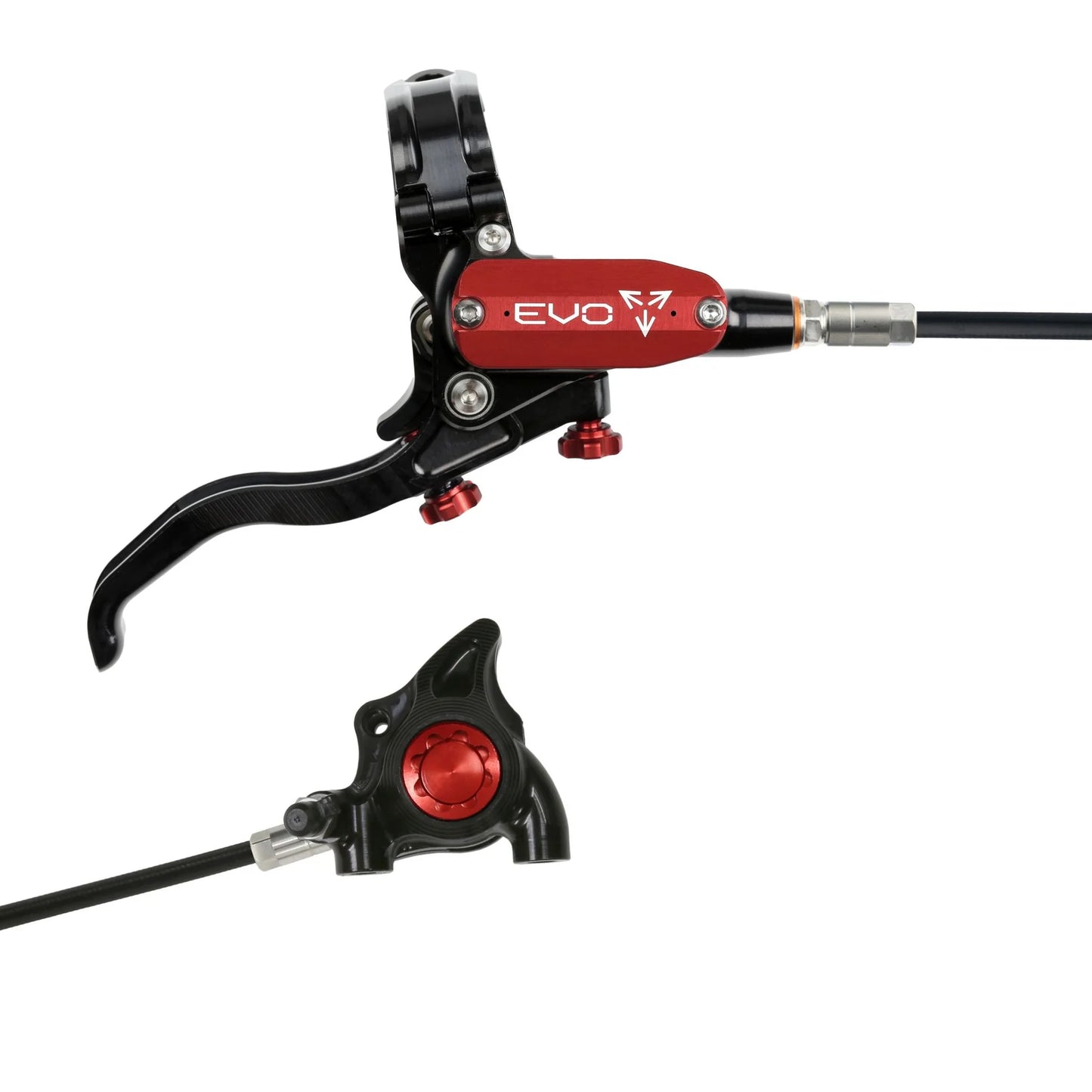 HOPE TECH 4 EVO X2 FLAT MOUNT BRAKES BRAIDERD HOSE