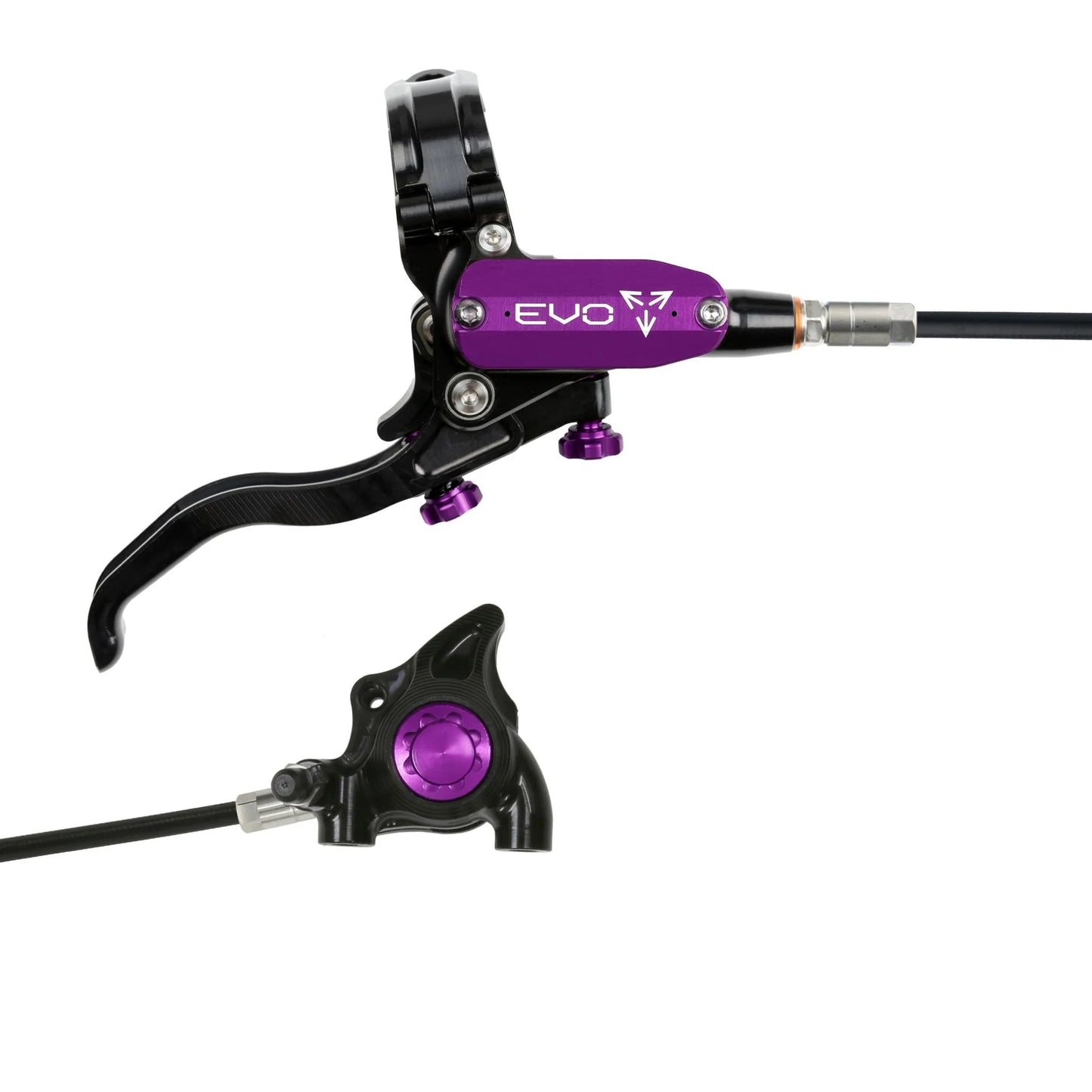 HOPE TECH 4 EVO X2 FLAT MOUNT BRAKES BRAIDERD HOSE