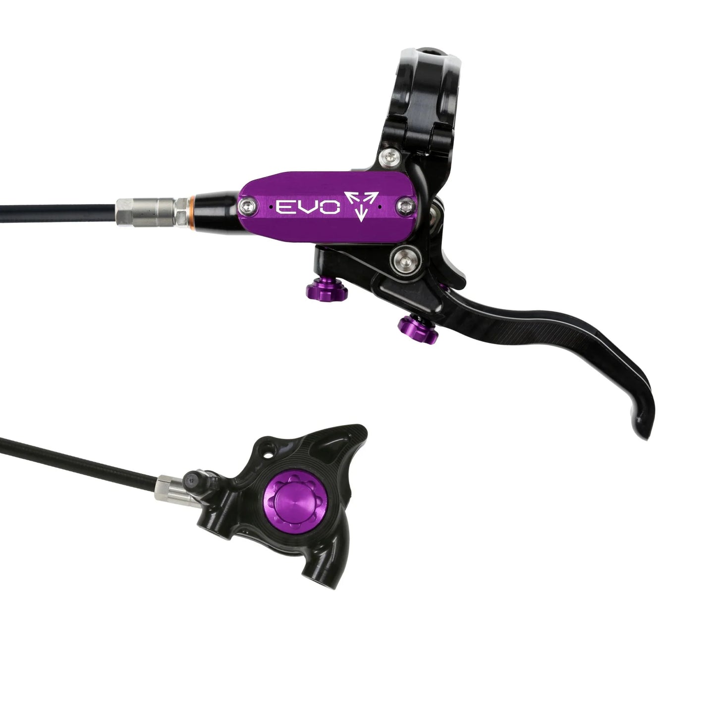 HOPE TECH 4 EVO X2 FLAT MOUNT BRAKES BRAIDERD HOSE